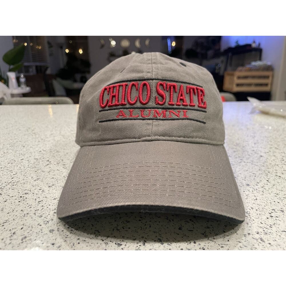 Chico State Alumni Adjustable Hat Embroidered Grey OSFA Buckle Pre Owned